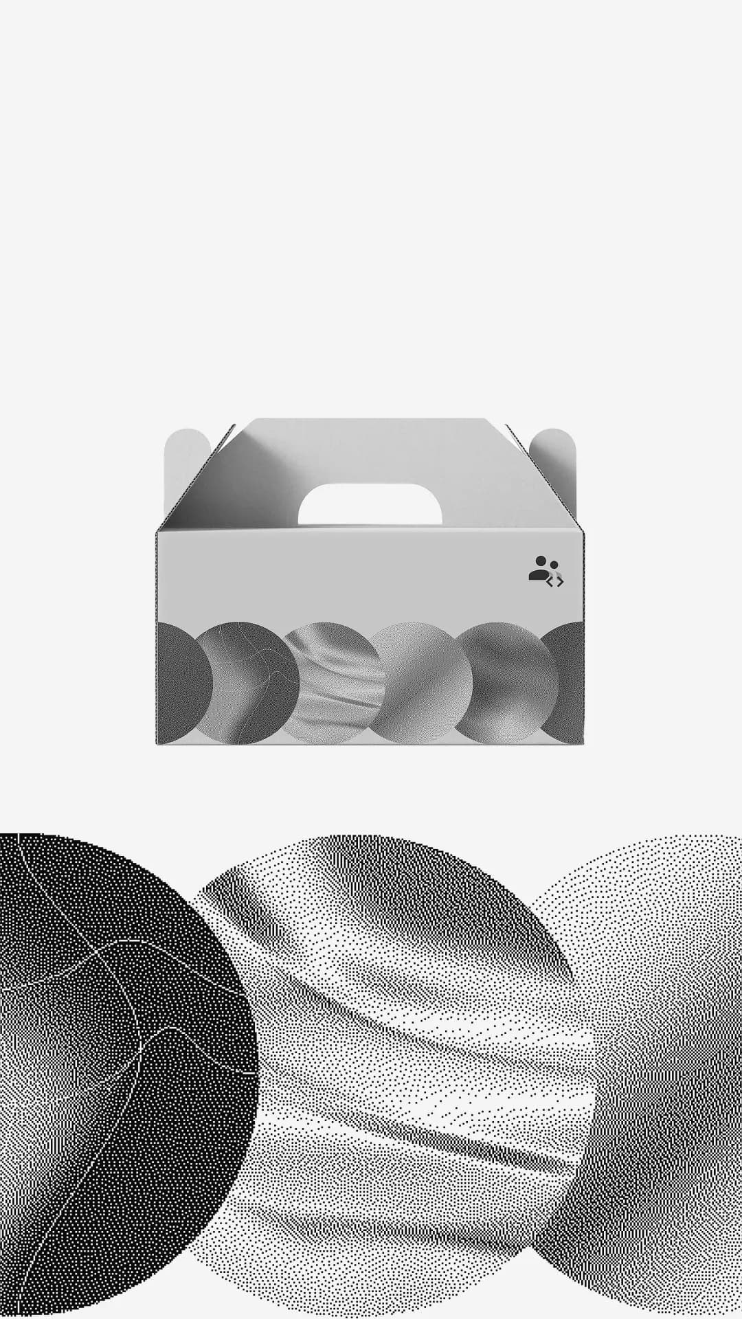 Designing packaging for Other Dev hampers