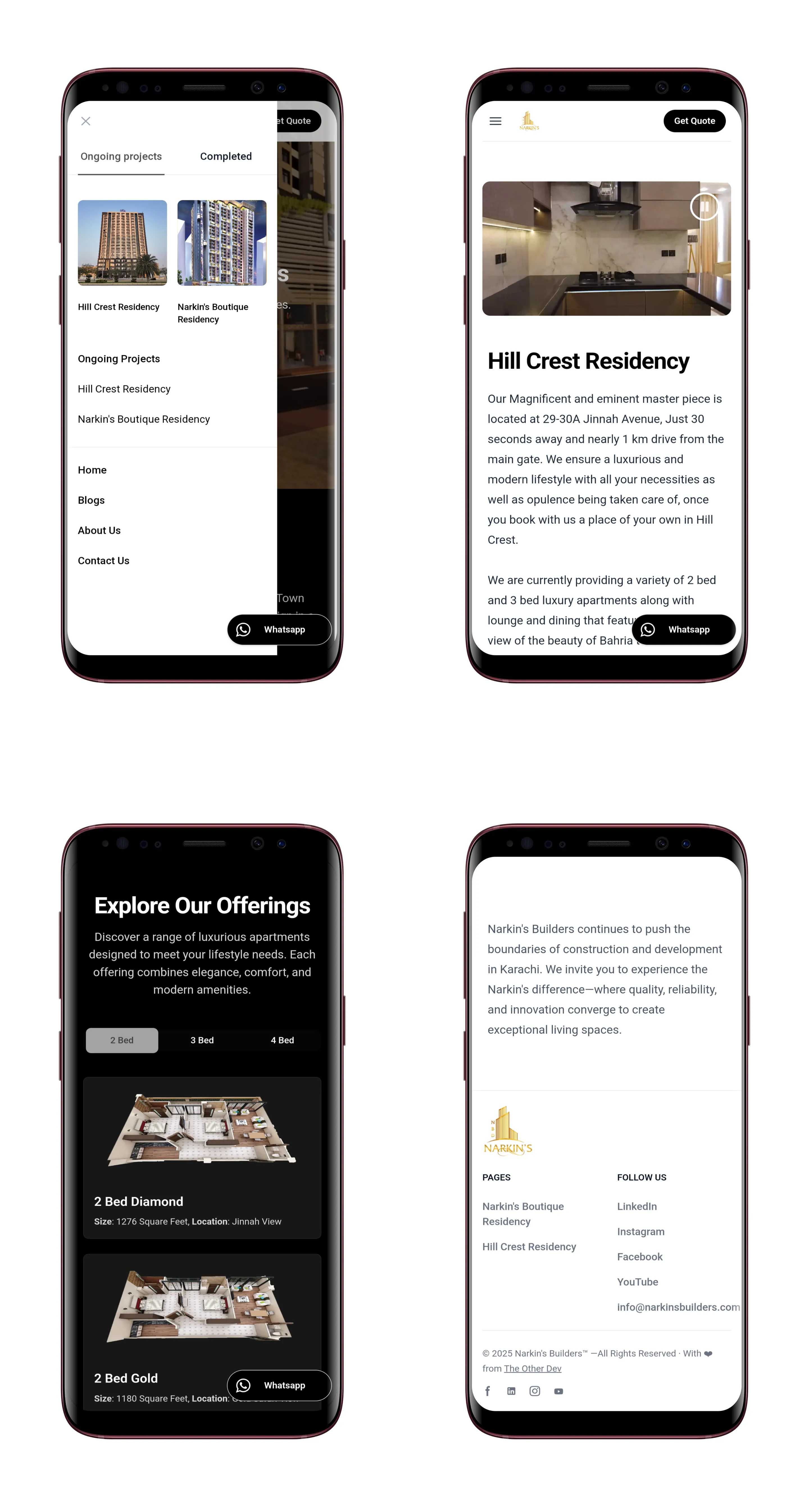 Website infrastructure creation for Narkins Builders