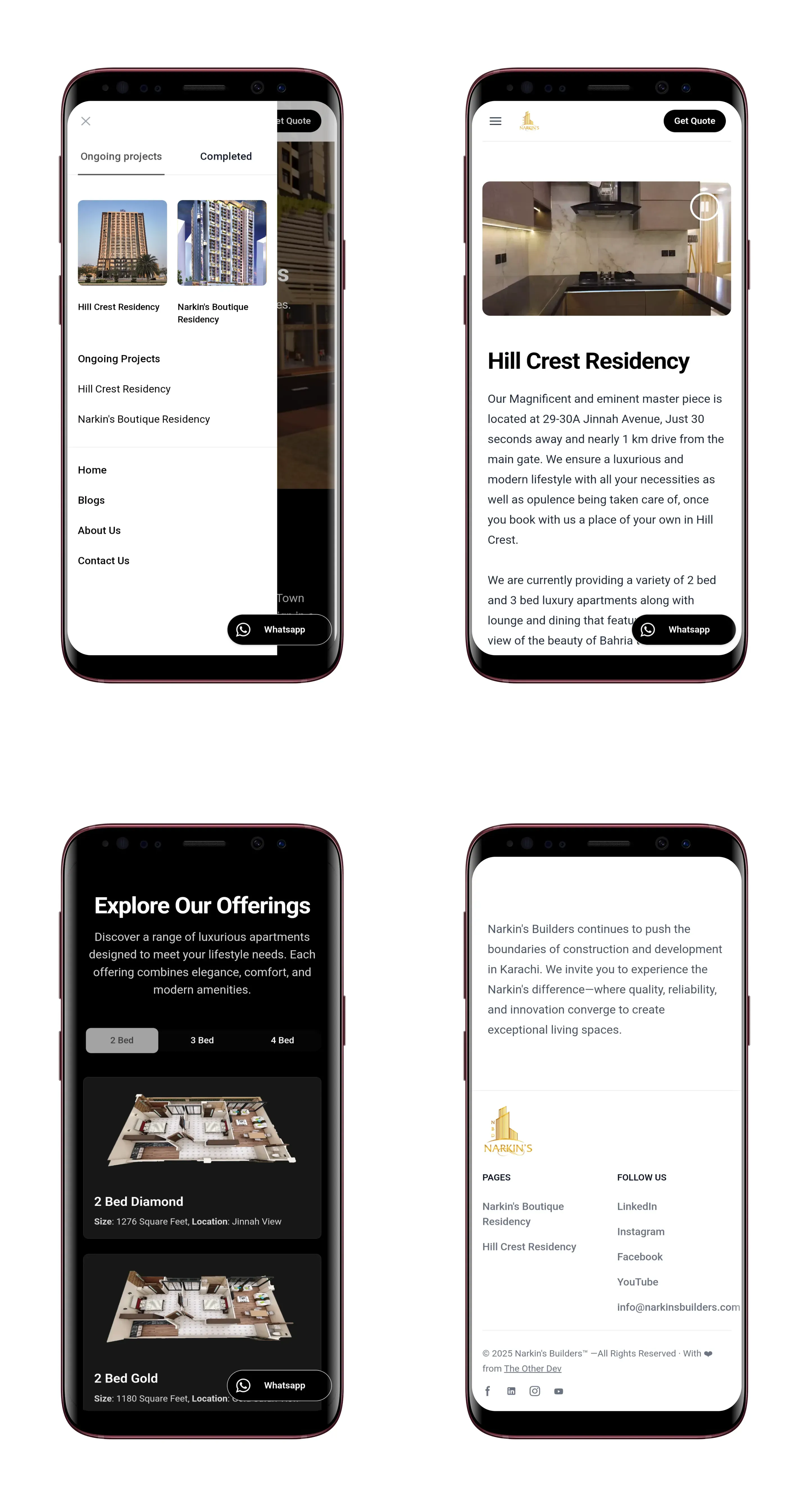 Website infrastructure creation for Narkins Builders