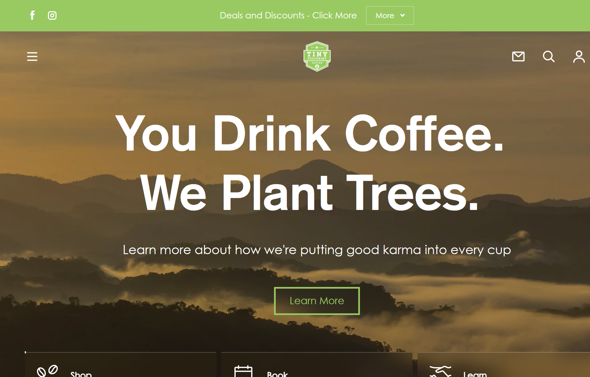 TinyFoot-print Coffee Website